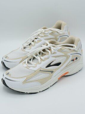 Brooks Adrenaline GTS 4 Retro Running Shoes White Fog Nectarine Women's Size 11